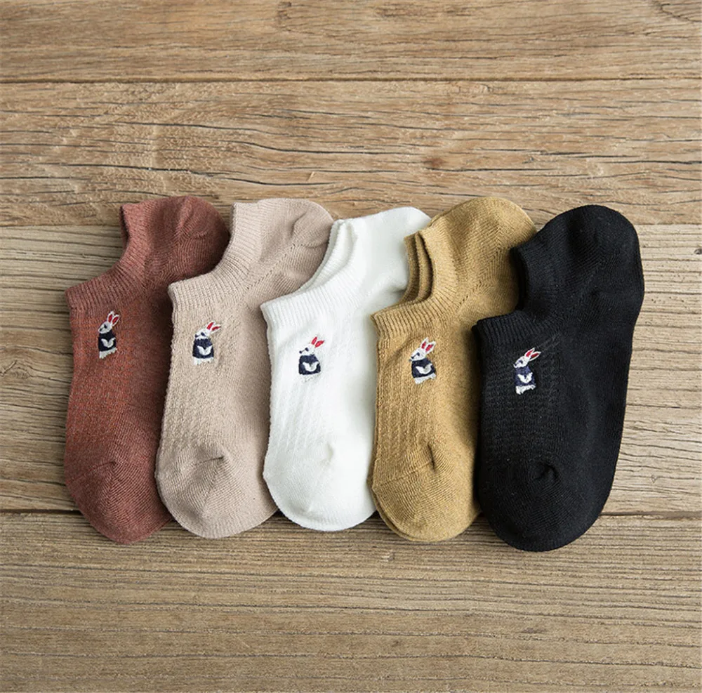 Женские летние носки с вышивкой забавная лодка дышащие впитывающие влагу