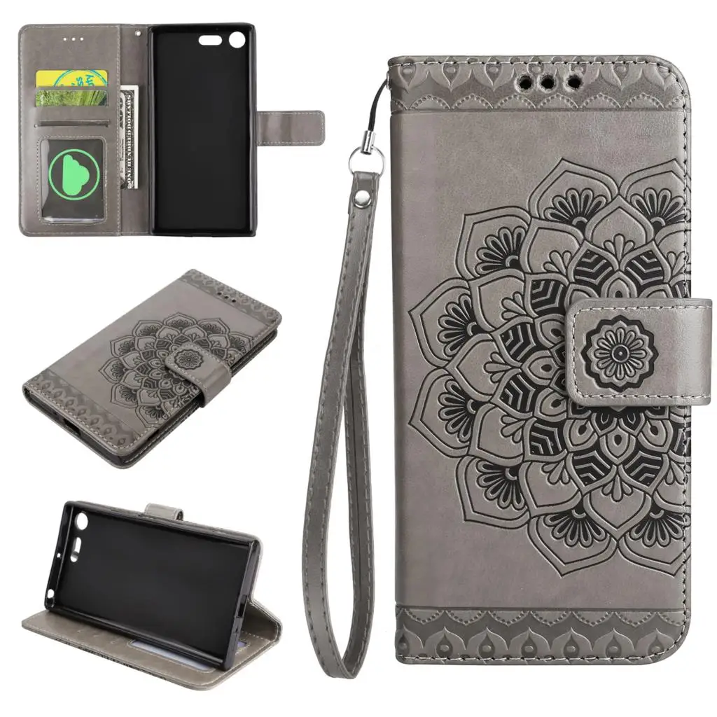 Флип чехол для Sony Xperia XZ Premium Dual SO 04J G8141 цветочный телефона кожаный XZPremium G8142 G8188|case for