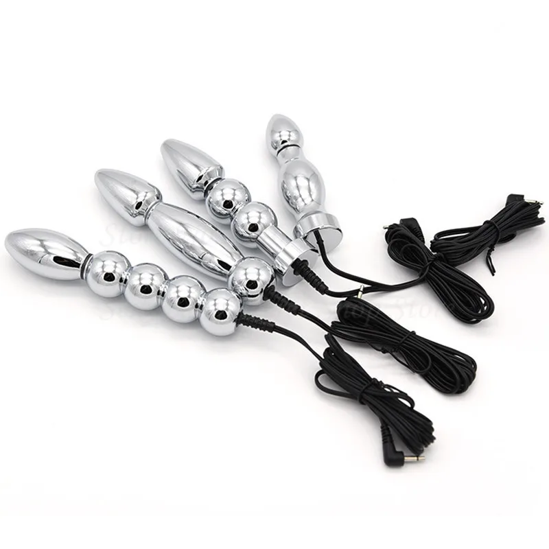 Новая модель анальная пробка из сплава двойной электрод металлическая