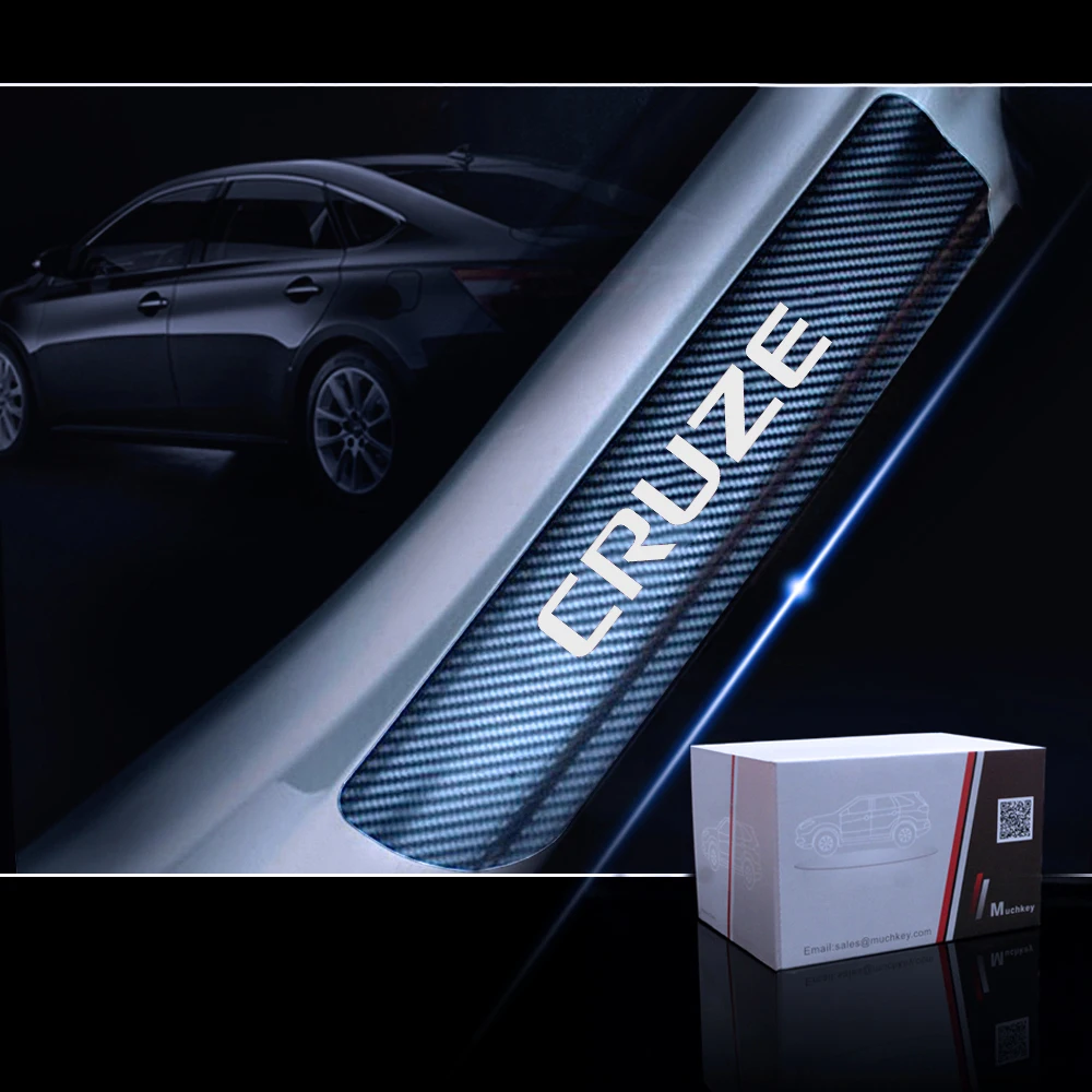 Виниловая наклейка на порог автомобиля для Chevrolet CRUZE защитная пластина порога