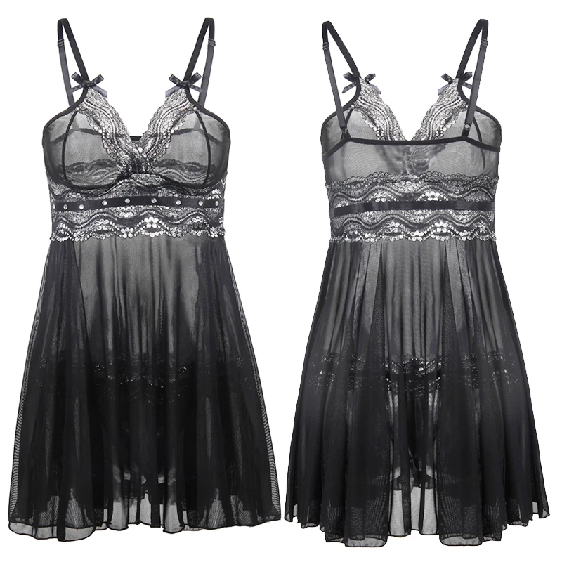 2019 Sexy Lingerie Women babydoll Dress lingerie sexy hot erotic sex costumes Lace Nightwear Sleepwear Nightgowns | Тематическая