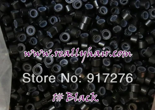 1000 шт./бутылка силиконовые кольца для наращивания волос с бусинами 5 #