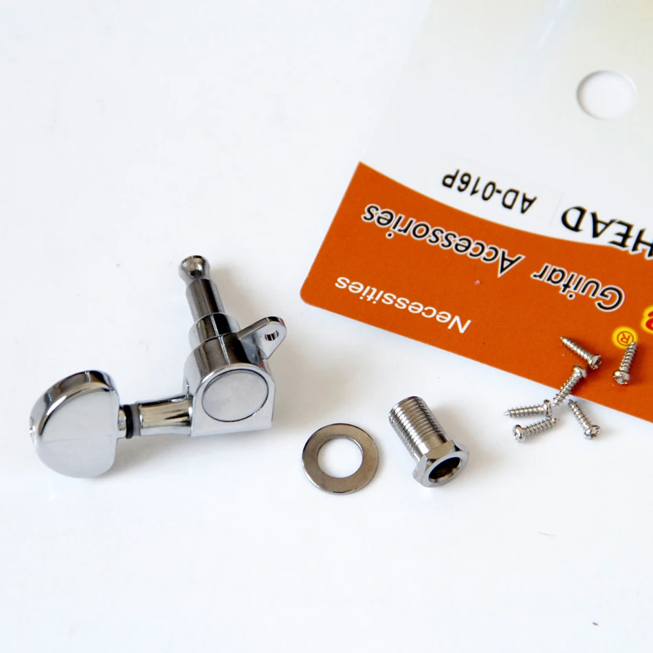 ALICE AD-016P Single Chrome-Plated Locked Left-hand Guitar Tuning Pegs Tuner Keys Accessories | Спорт и развлечения