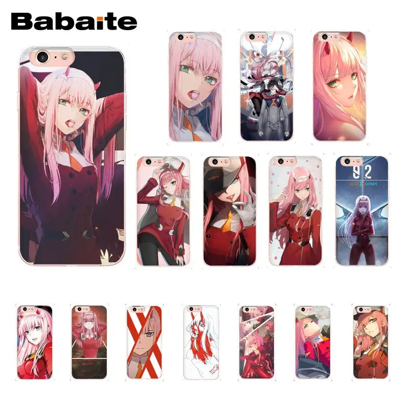 Чехол для телефона с аниме Два любимых в franxx iphone 12 11 Pro 11Pro Max 6S 6plus 7 7plus 8 8Plus X Xs MAX 5 5S XR