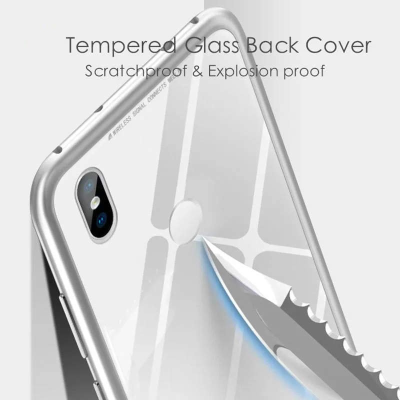 360 Magnetic Adsorption Case for Xiaomi Mi 8 SE Full Cover Magnet Tempered Glass Redmi Note 5 5Pro Funda | Мобильные телефоны и