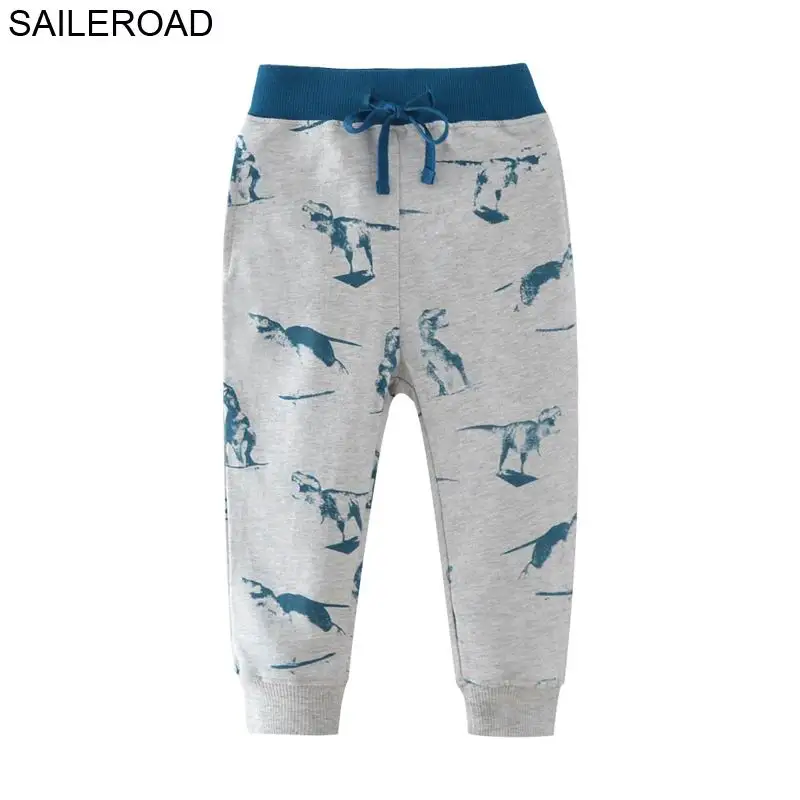 7036 same picture SAILEROAD 2-7Years Мультфильм Динозавров Малыша Мальчик Брюки Осень Случайные Шаровары Хлопок Брюки Мальчики Спортивные Брюки для Мальчика - Цвет: 7036 same picture