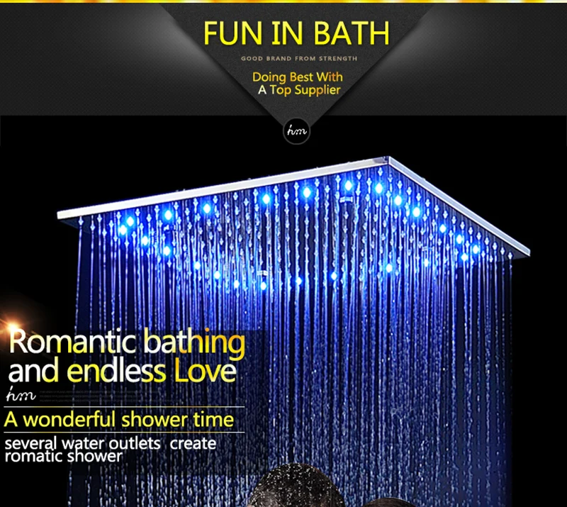 LED Интеллектуальный цифровой дисплей Набор для душа с дождем 2" SPA Mist Термостатический смеситель с сенсорной панелью