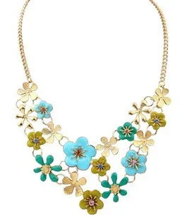Pure and fresh rural wind brief paragraph sweater chain Ms Bohemia flower stitching fashion necklace | Украшения и аксессуары
