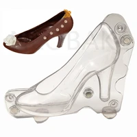 big size 3d high heeled shoe plastic diy chocolate mold stereo high heels lady shoes candy mold baking cake decorating tools