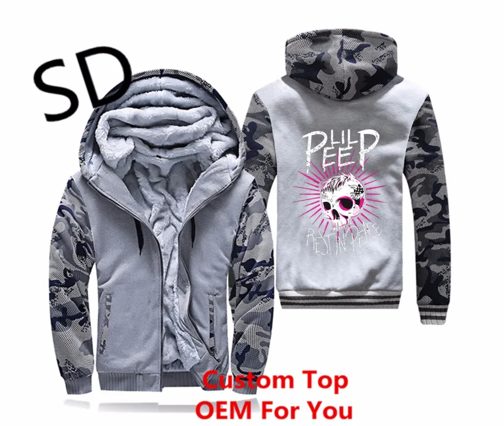 Дропшиппинг 3D толстовки мужские RIP PEEP TRIBUTE зимняя куртка Мужское пальто Lil Peep