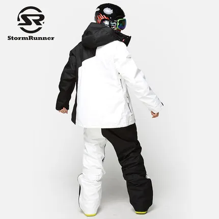 Двойной Лыжный костюм для сноуборда StormRunner мужской толстый Водонепроницаемый