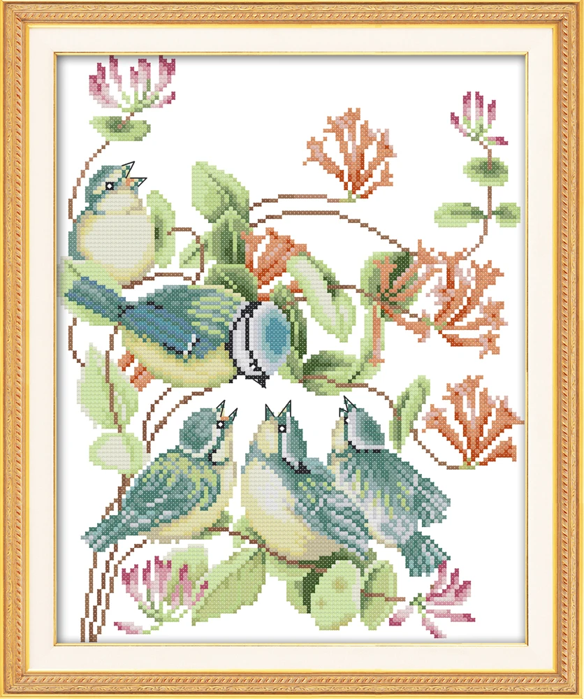 

Feed cross stitch kit aida 14ct 11ct count print canvas stitches embroidery DIY handmade needlework