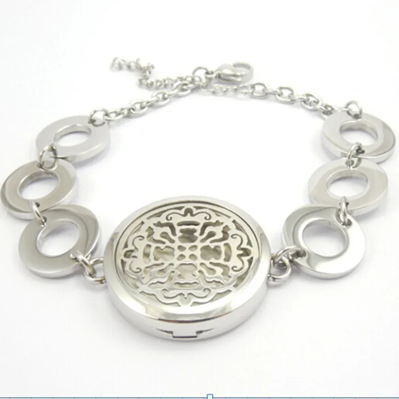 

Magnetic Diffuser Locket Bracelets With Round Band Aromatherapy Essential Oils Diffuser Locket Bracelets Bangles 5pcs(Free Pads)