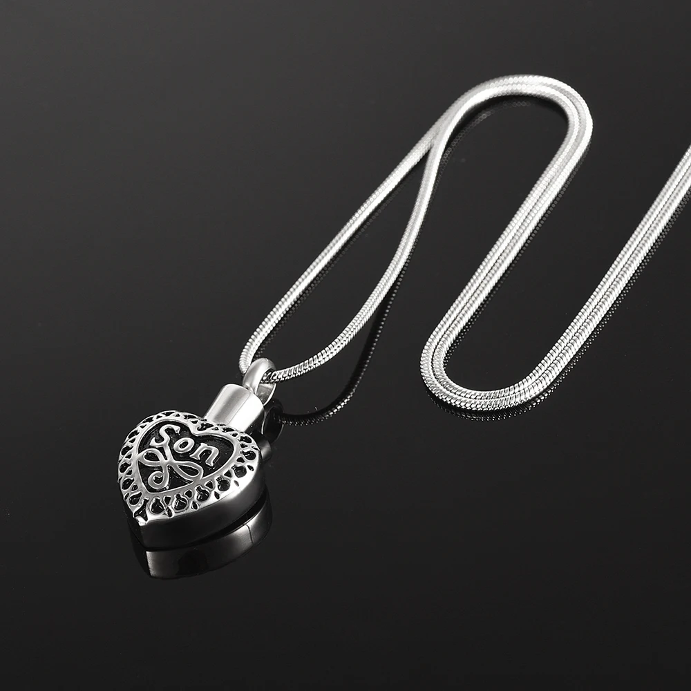 IJD8373 Retro Heart Urn Family Member Son Loss Keepsake Urns Memorial Jewelry Hold Ashes Cremation Pendant | Украшения и