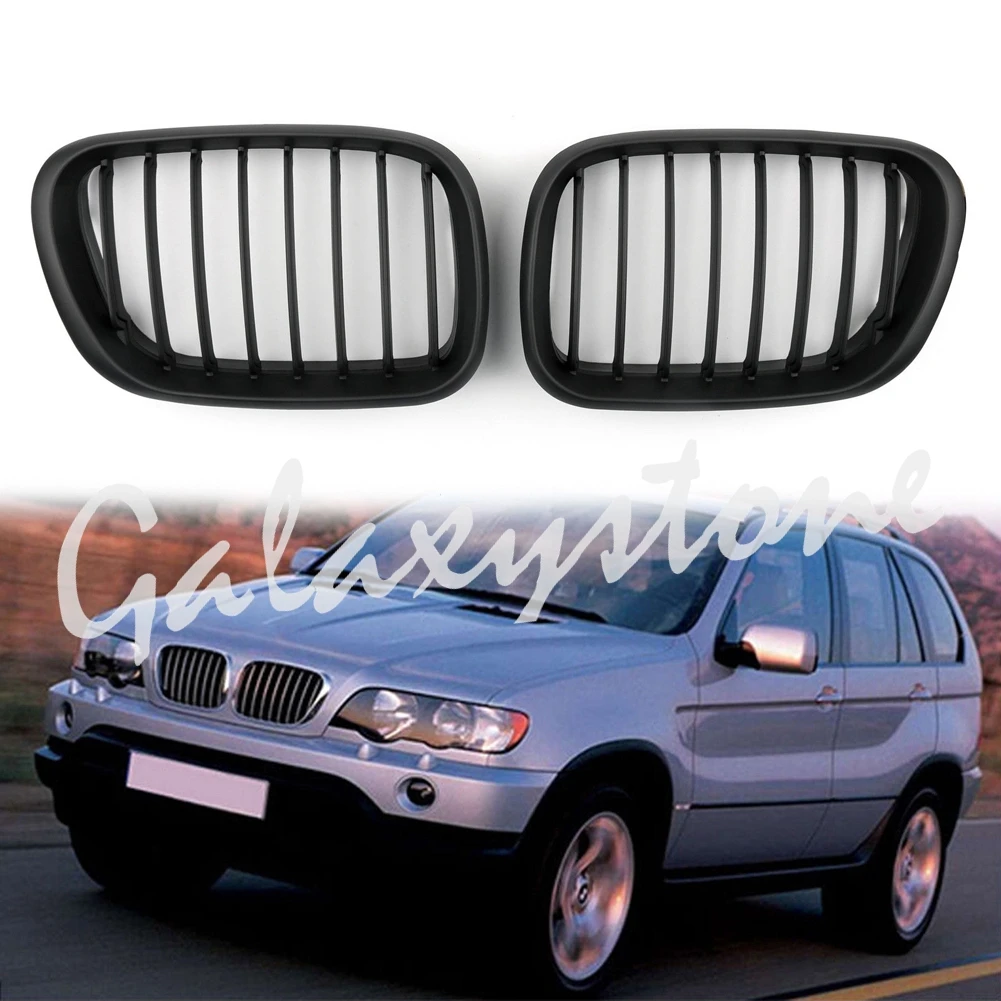 Пара матовый черный почек настройки передней решетки для BMW X5 E53 1998-2003 2001 2002 |