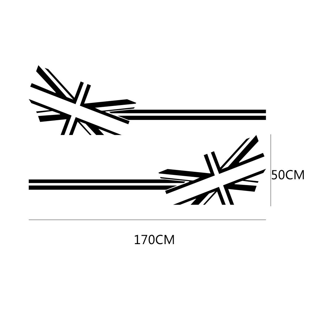 Наклейки на боковые двери и корпуса для стайлинга автомобилей Union Jack гоночные