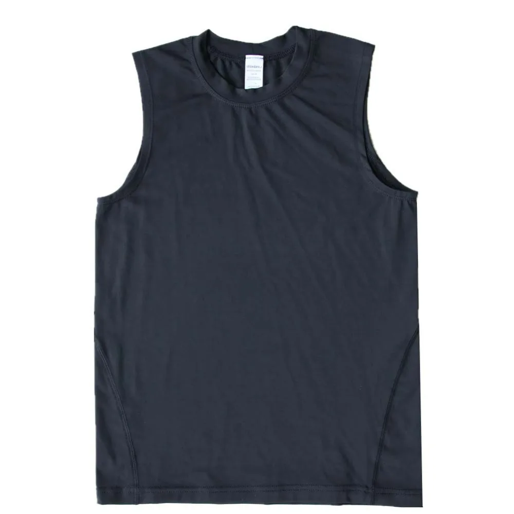 

Boy's Sleeveless Tanktops Quick Dry Breathable Compression Vest Running Basketball Football Sport Top