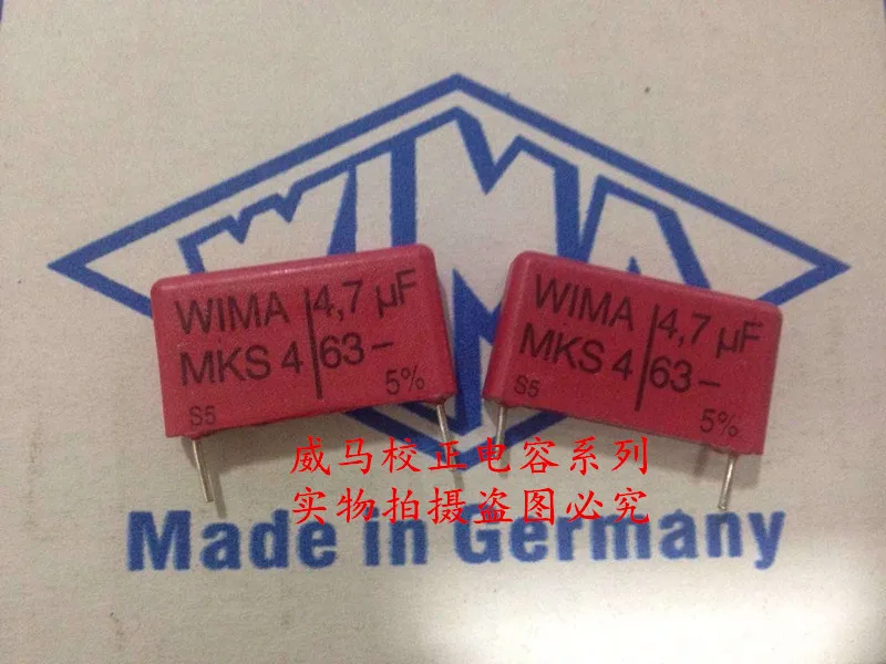 2020 hot sale 10pcs/20pcs German capacitor WIMA MKS4 63V 4.7UF 63V 475 4u7 P: 22.5mm Audio capacitor free shipping
