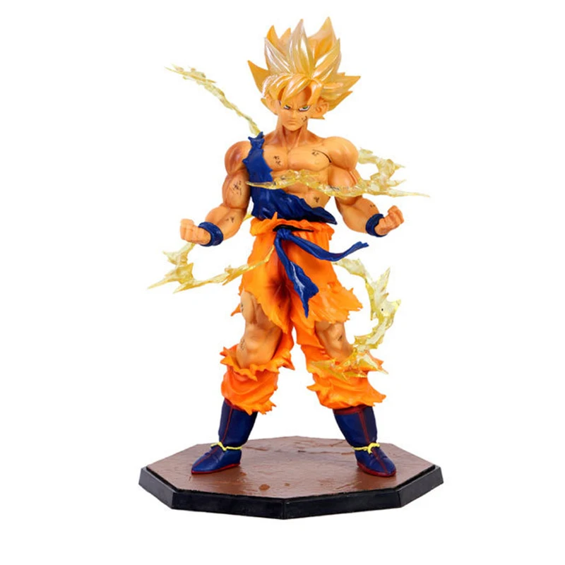 Аниме солнце Гоку Рисунок Игрушки 18 см Dragon Ball Z Супер Saiyan игрушки Goku вечерние