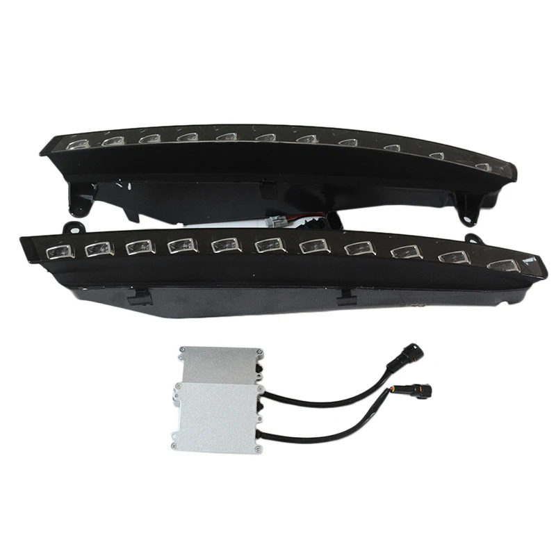 Для 2007 2008 2009 2010 2011 Audi Q7 22-светодиодный прямой крой светодиодный дневные ходовые огни с сигналом поворота автозапчасти