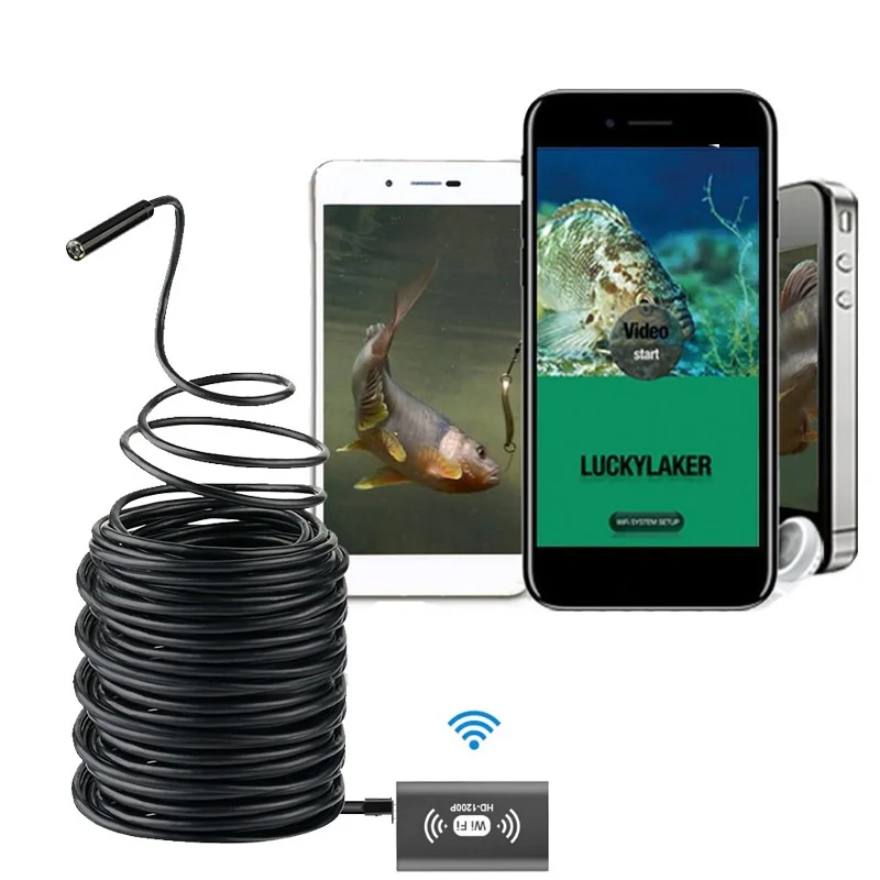 Portable Wifi Fishing Finder Inspection HD Night Vision Camera 10m Cable Underwater Camera Fish Finder Fit for Android iOS Phone