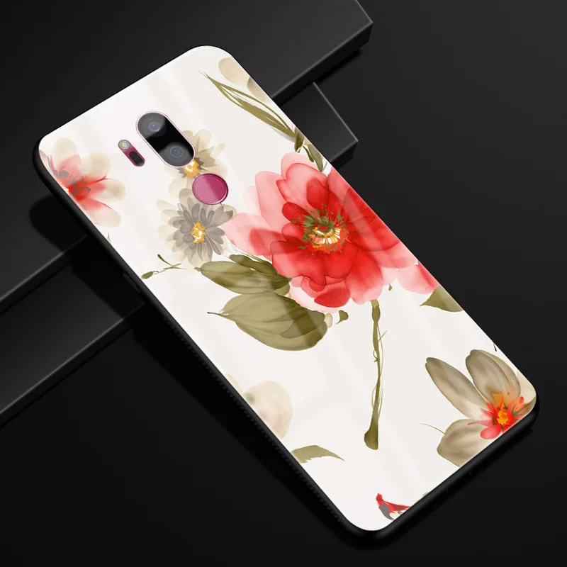 21 Для LG G7 чехол thinq 6,1 ''стеклянный силиконовый бампер+ Жесткий PC стекло задняя крышка для LG G7 thinq G 7 G7thinq чехол для телефона s Coque Fundas - Цвет: 21