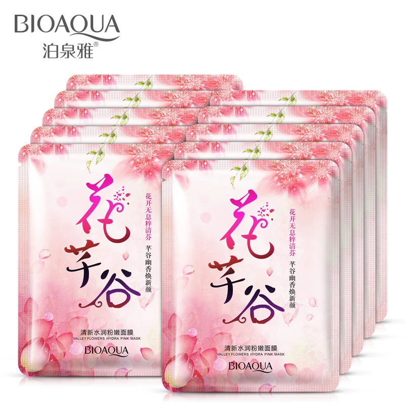 BIOAQUA 10 шт./лот Hua qian gu beauty acne Освежающая маска для лица macka face |