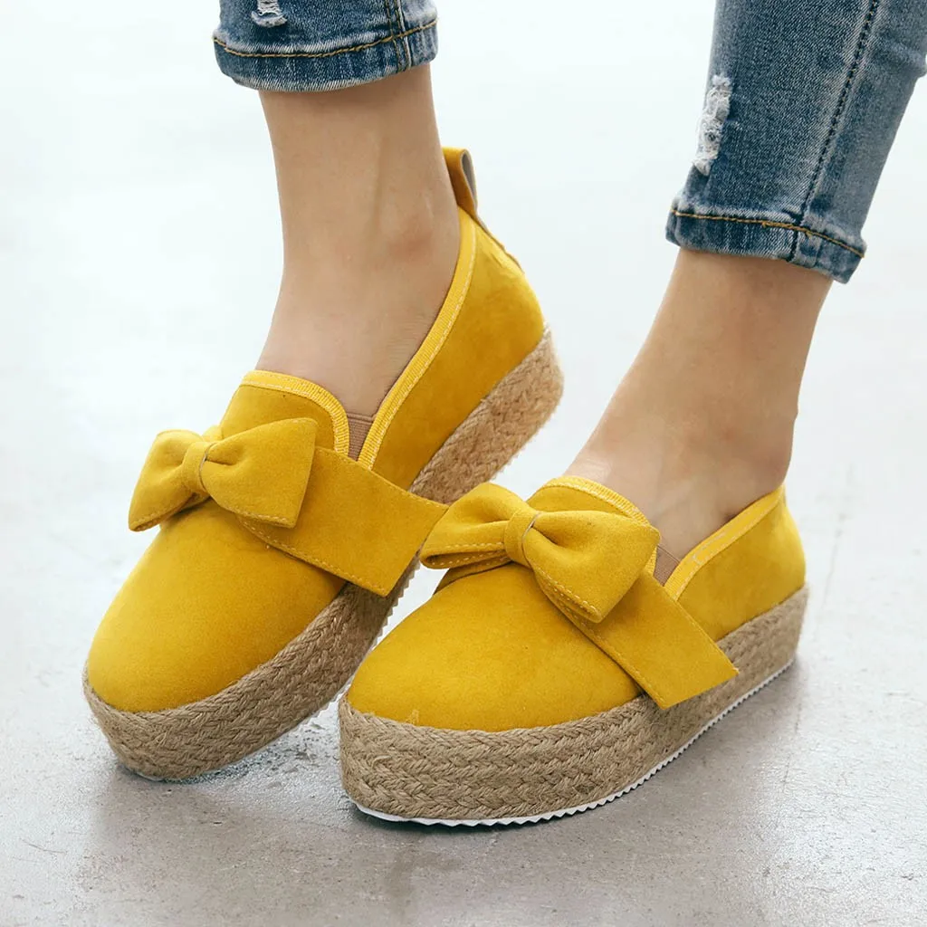 SAGACE/женская повседневная обувь с бабочками и узлом на толстой подошве Большие