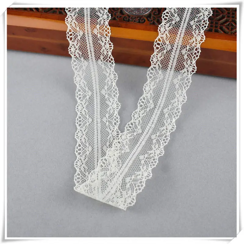 10yards african lace fabric White lace Ribbon3.8CM DIY french lace fabric embroidery net holiday decorations clothing lace Trims