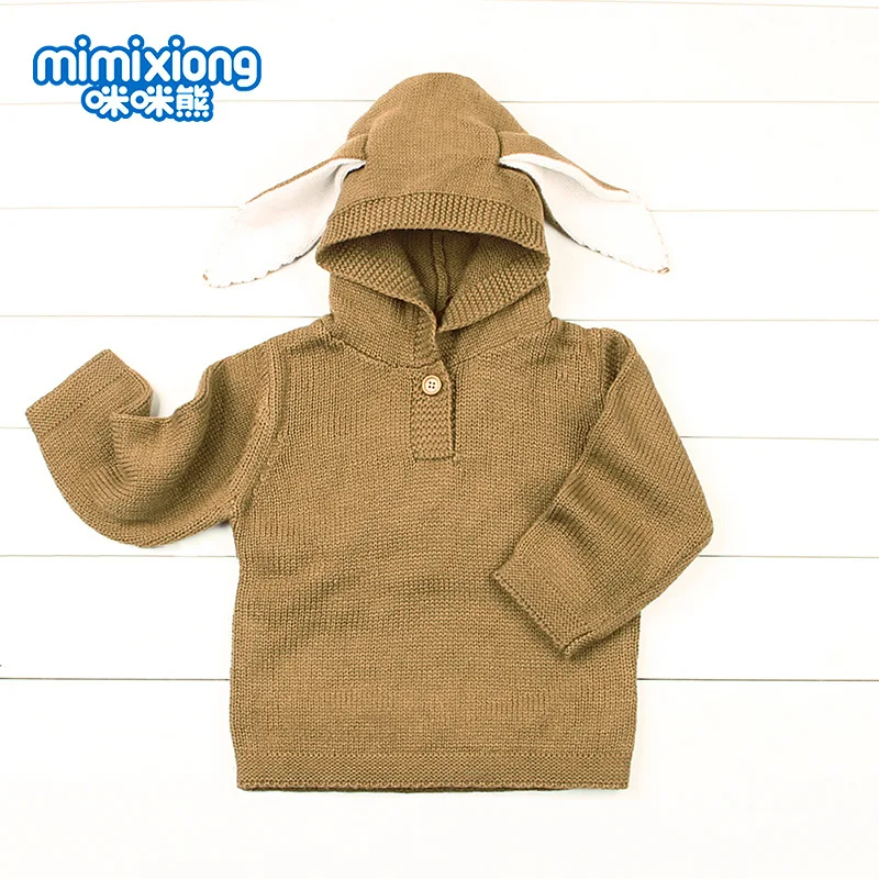 Милое пальто с капюшоном и заячьими ушками для маленьких девочек новые осенние