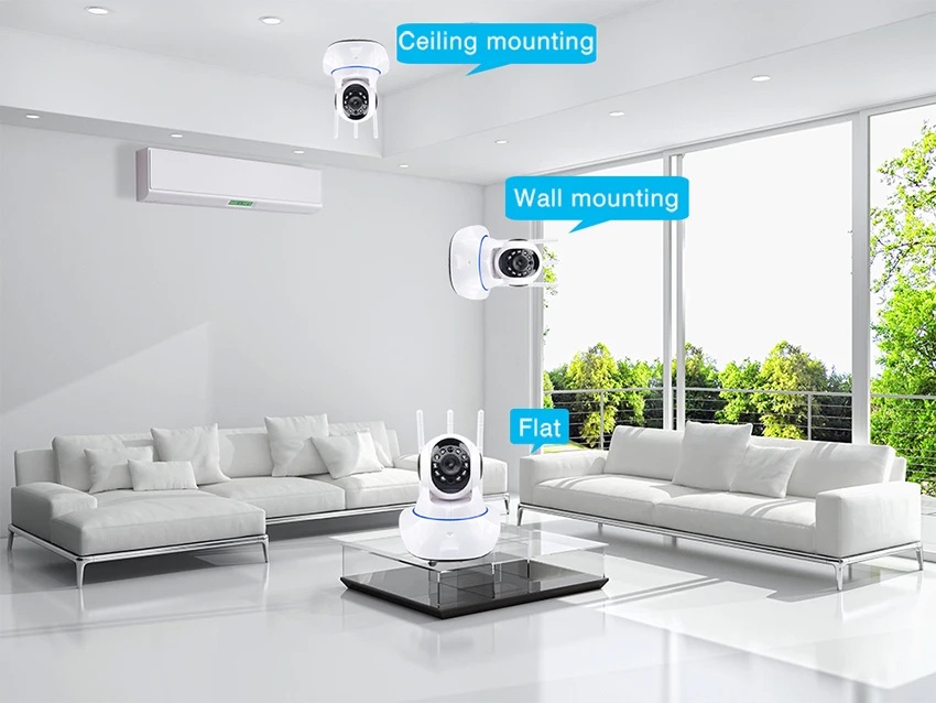 Lintratek 2MP Wi-Fi IPCamera Беспроводной полный комплект дома cam 1080 P видеонаблюдения Мини
