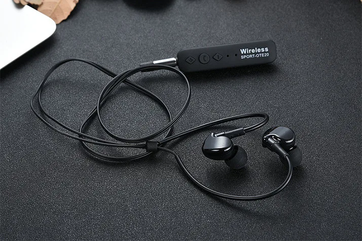 Black Bluetooth наушники, беспроводные наушники с крючком, наушники с микрофоном, стерео наушники, Bluetooth гарнитура, зажим для iPhone телефона - Цвет: Black