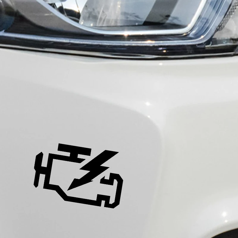 QYPF 15.4CM9.7CM Warning Mark lightning Danger Graphic Car Sticker Black/Silver Vinyl Decoration S9-2346 | Автомобили и мотоциклы