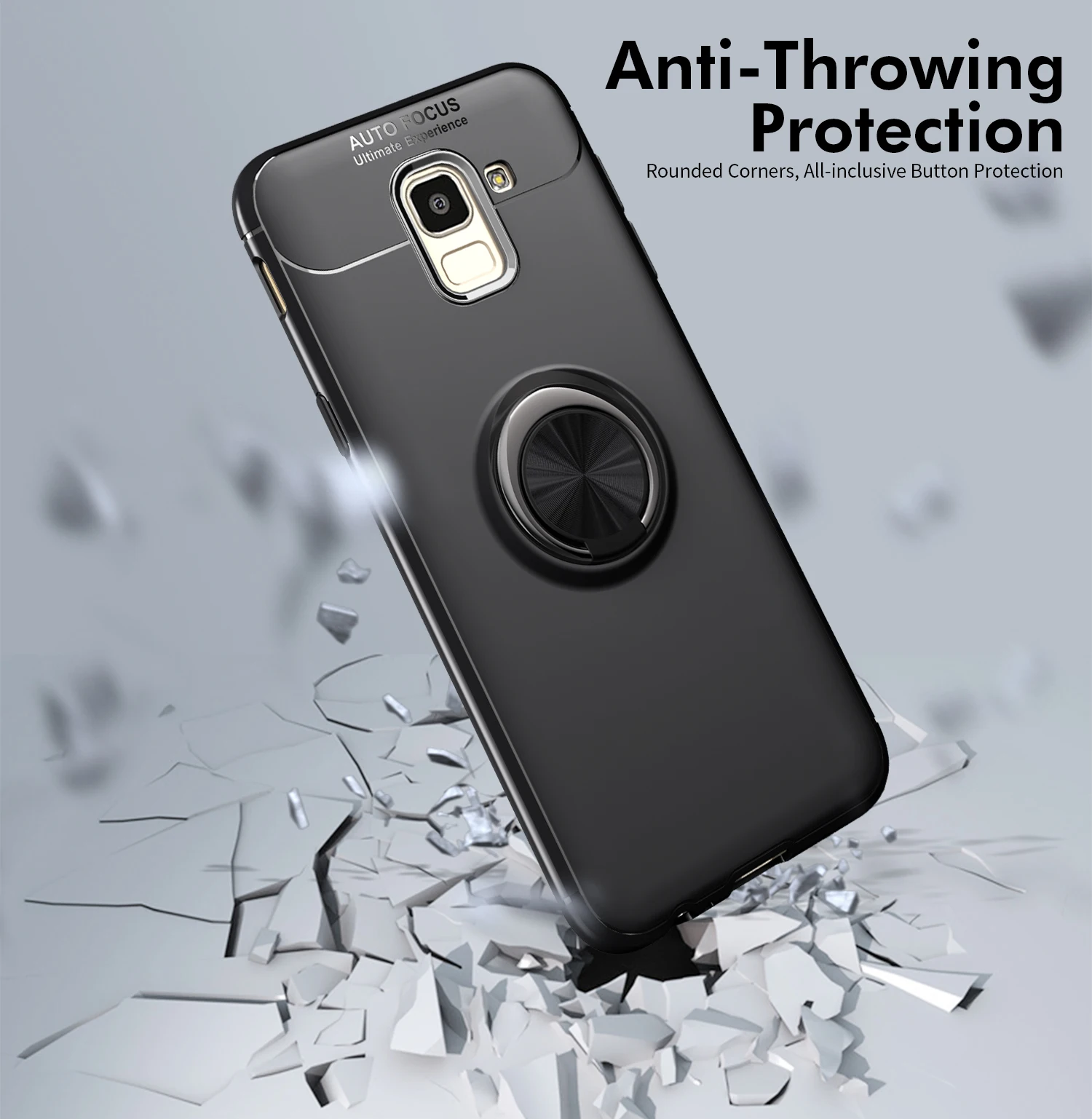 Car Magnetic Hybrid Armor Case for Samsung Galaxy J6 2018 J600 Ring SM-J600F SM-J600F/DS SM-J600FN SM-J600FN/DS Phone Cover | Мобильные