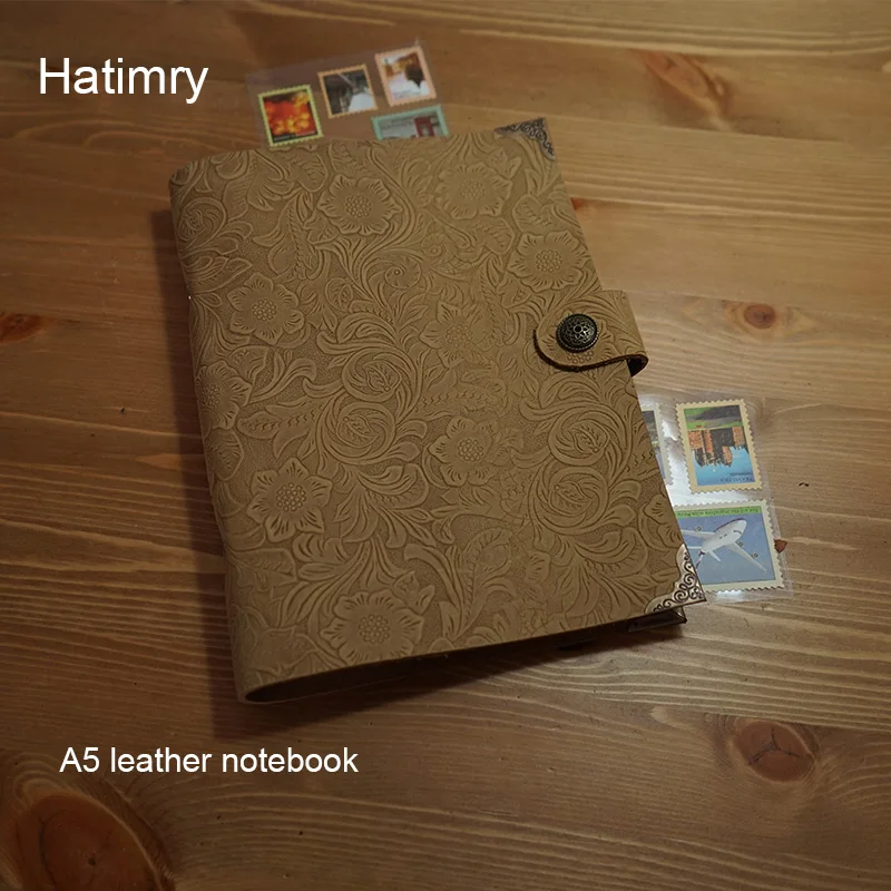 Новый ноутбук Hatimry a5 из натуральной кожи спиральный дорожный с 3 отверстиями и