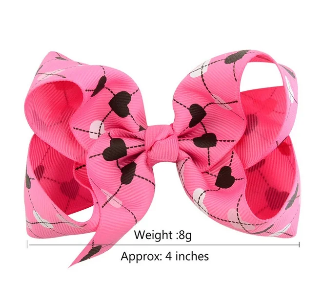 Заколки для волос с цветными бантами 6 шт./лот 4 дюйма|Аксессуары девочек| |