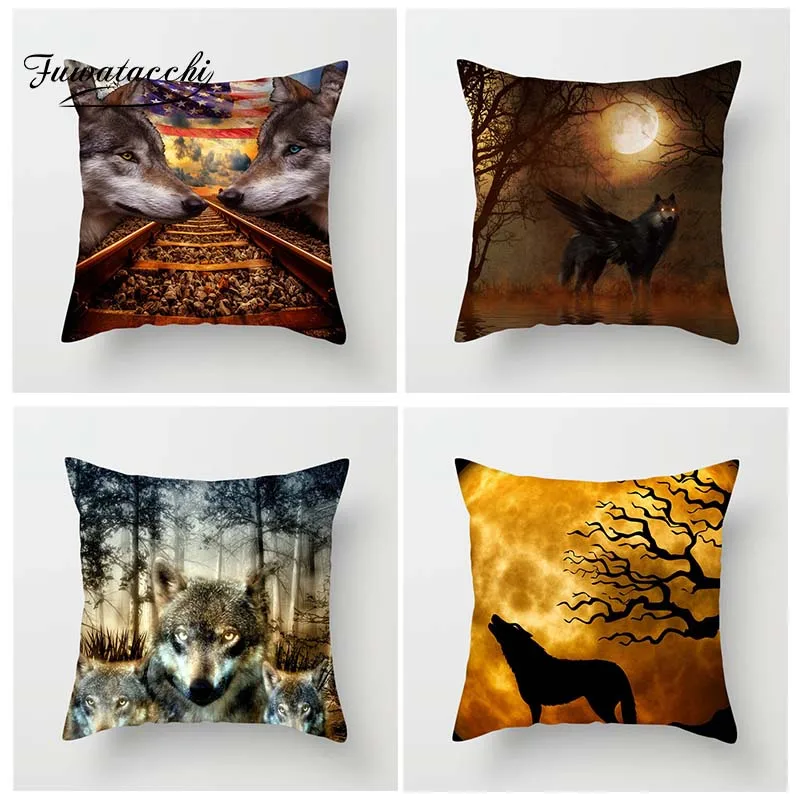 Чехол для подушки Fuwatacchi волк фантазии наволочки с крыльями волка дикая наволочка