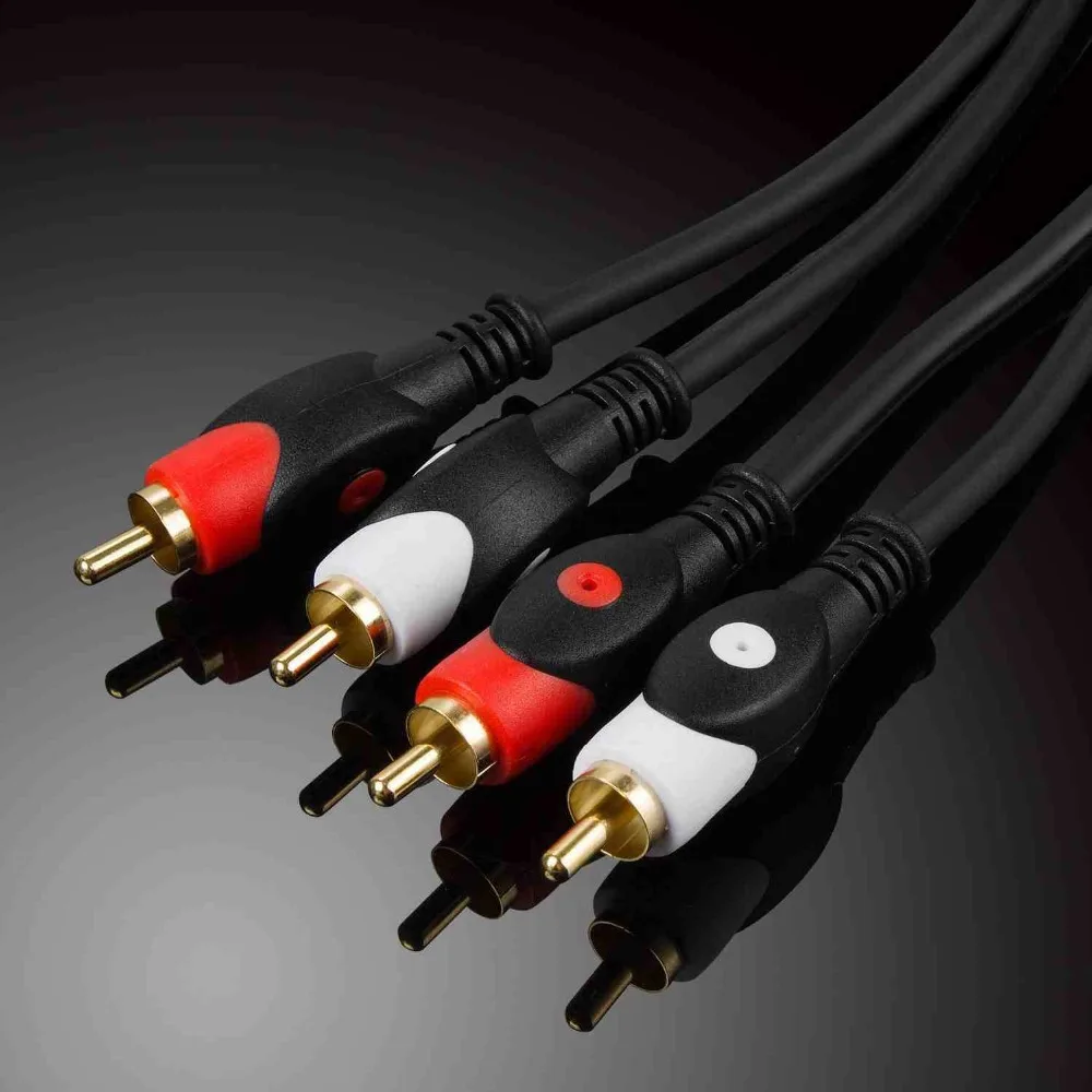 Лидер продаж аудиокабель 2RCA M/M видео DVD av кабели адаптер RCA для подключения данных