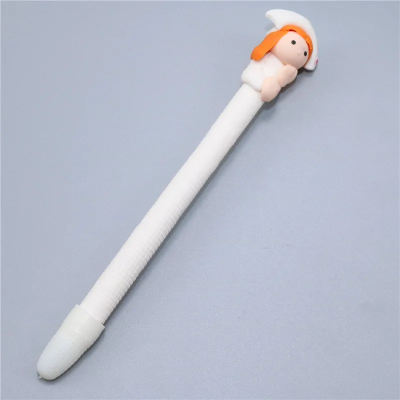 80 pcs 0.5MM Black Refill Soft Pottery Nurse And Doctor Modeling Ballpoint Pen Creative Stationery Gift Caly Ballpoint Pen