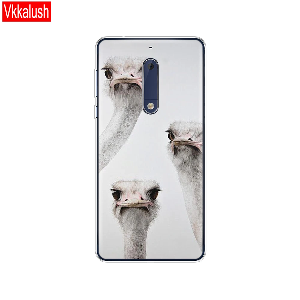 80164 Силиконовый чехол для Nokia 1, 2, 2,1, 3, 3,1, 5, 5,1 plus,, мягкий ТПУ Забавный чехол на заднюю панель, противоударный чехол, бампер, забавная оболочка с животными - Цвет: 80164