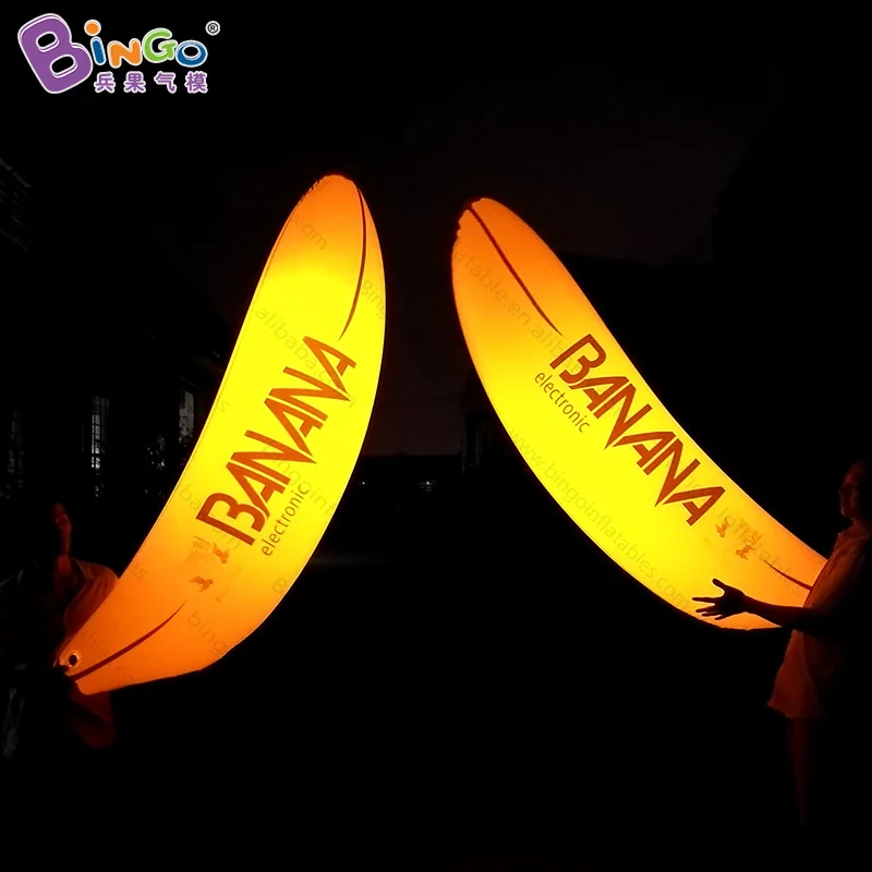 2 м/7 футов длинный освещенный Надувной банан герметичный воздушный надувной