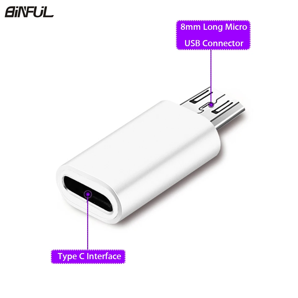 Зарядный кабель переходник для Blackview Oukitel Doogee 8 мм Длина USB Type C гнездо к Micro