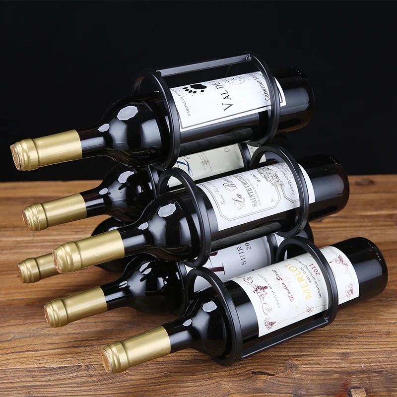 

Metal Wrought Wine Holder Wine Pendant Bar Products Creative Personality Wine Holder Household Iron Wine Shelf.