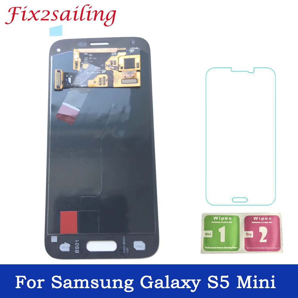 Супер AMOLED lcd s для samsung Galaxy S5 Mini G800 G800F G800H ЖК-дисплей сенсорный экран Запасные части