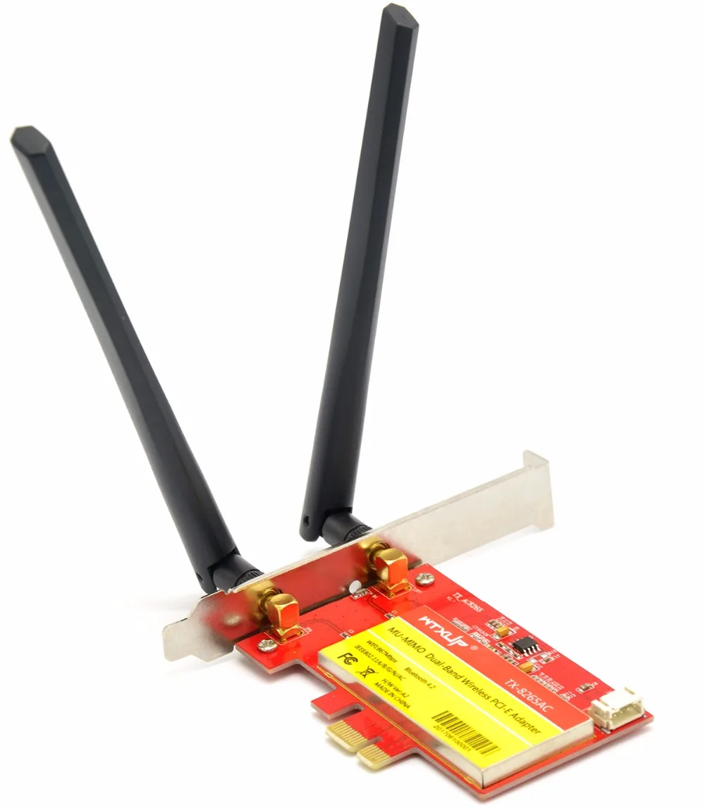 Беспроводной настольный адаптер PCI Express для Intel 8265AC 5 ГГц/2 4 ГГц 1200 Мбит/с 802.11ac Wi-Fi +