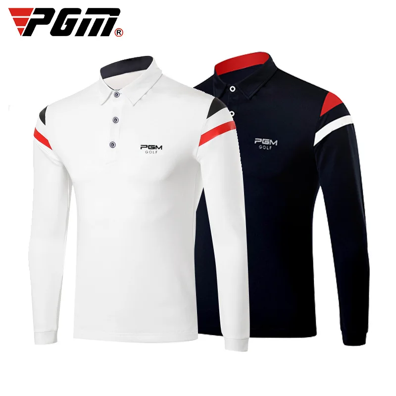 

PGM Mens Golf Clothing Autumn Shirts Fashion T-shirt Long-sleeved Ropa De Outdoor Spring Sports Wear Jersey Male Tennis Blouse