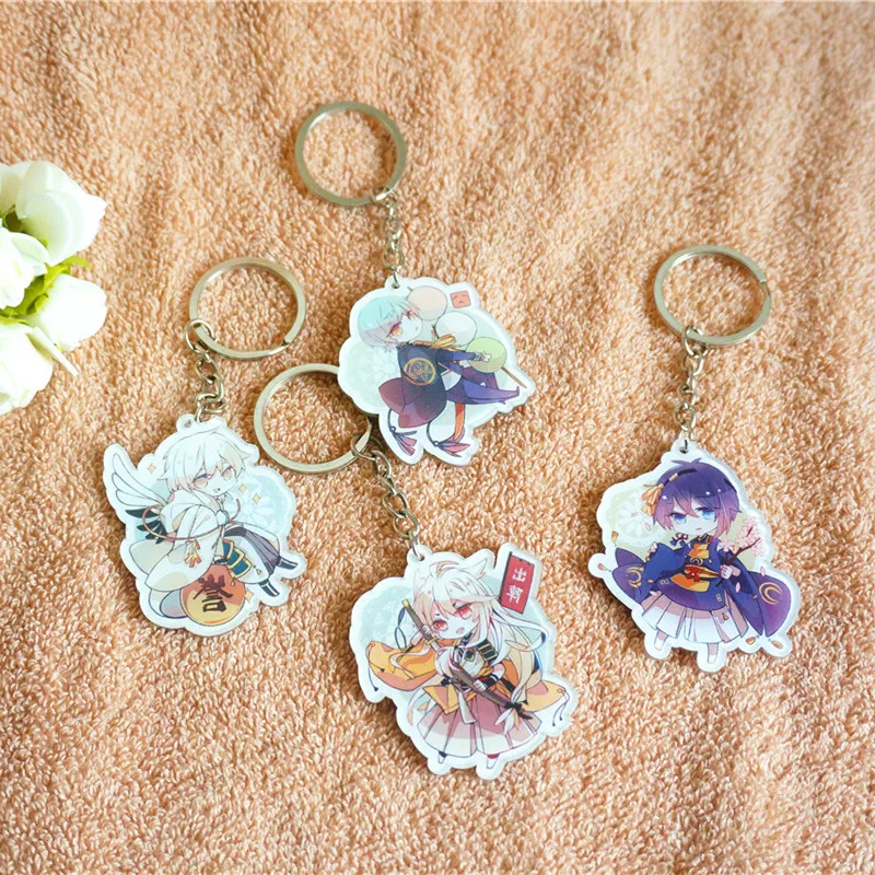 4 шт./компл. Touken Ranbu брелок онлайн аниме фигурки KATSUGEKI TOUKEN RANBU tsurвнешу Kcosplay
