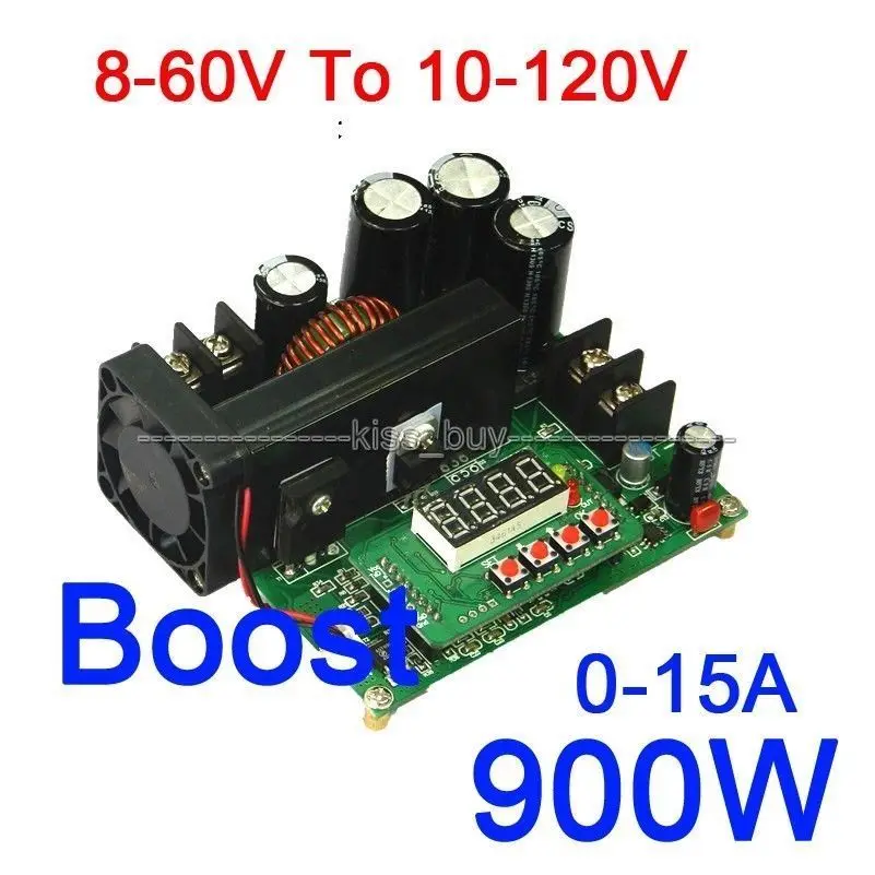 DC 900W 15A 8 60V To 10 120V Boost источник питания CC/CV LED Driver 12V 24V 19V|Интегральные схемы| |