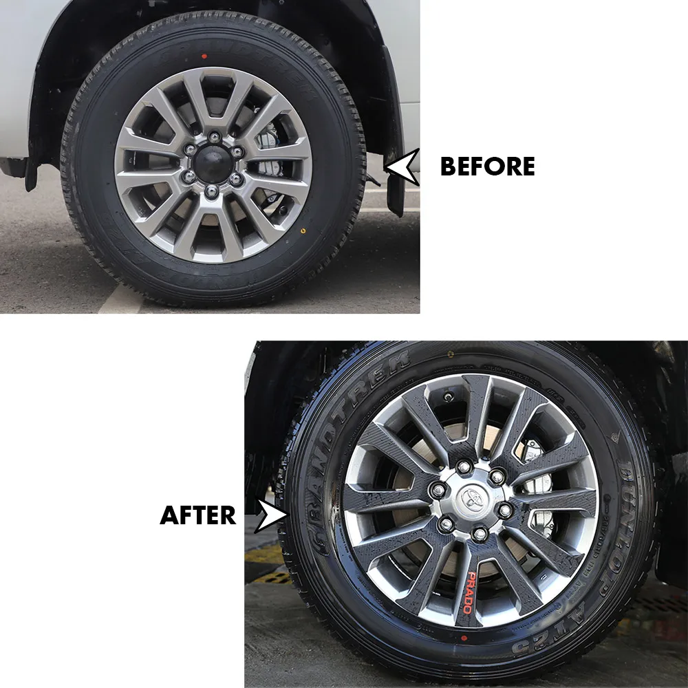 4 шт. (265/60 R18) виниловые наклейки из углеродного волокна на обод колеса корпус для