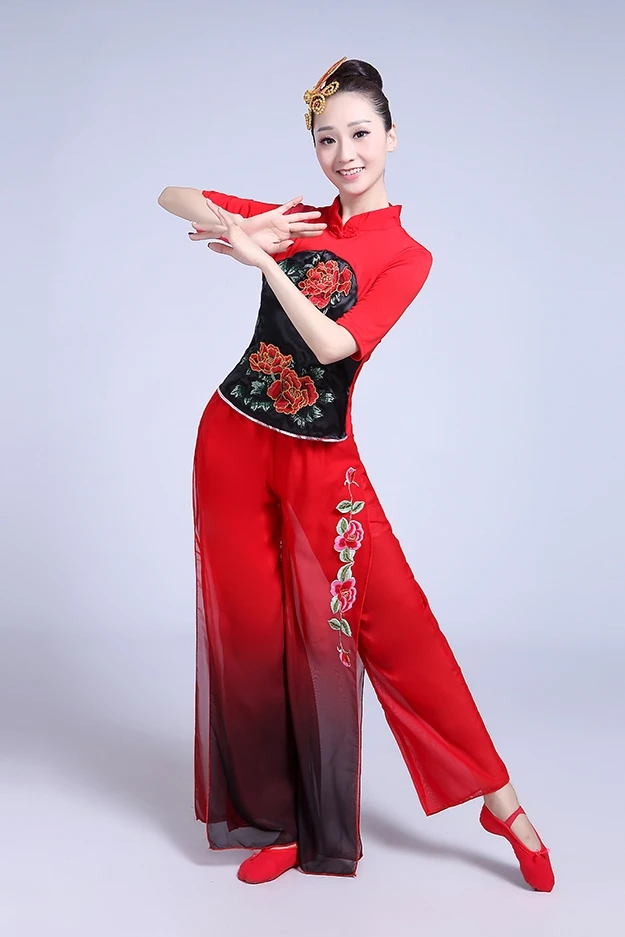 Древний китайский костюм Hanfu Yangge одежда для выступлений костюмы женщин униформа